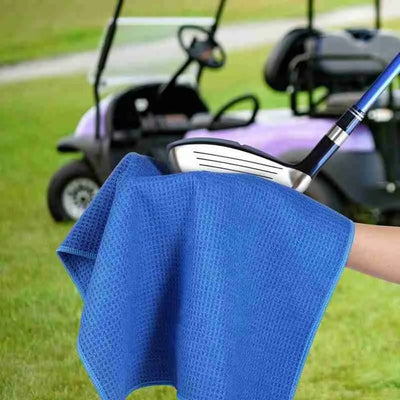 Golf Towel 30x50cm With Safety Buckle For Clean Clubs Towel Balls Hands Royal Golf Black Blue C8I6