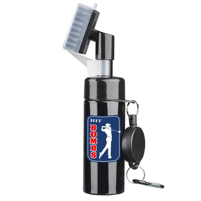 Golf club head cleaning groove brush with retractable buckle for easy carrying Clean golf club brush with leakproof liquid stora