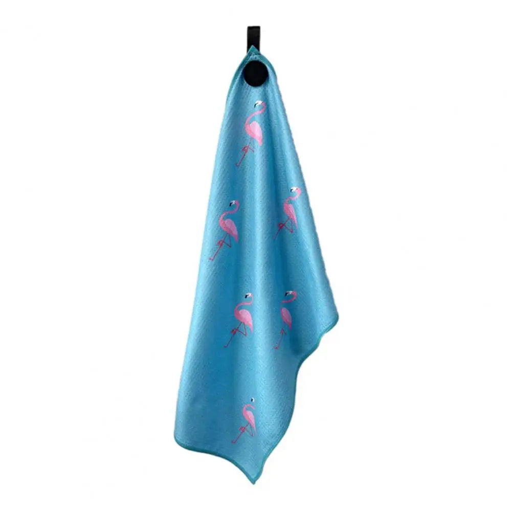 Golf Club Magnetic Towel Holder Microfiber Waffle Golf Towel with Strong Magnet for Golf Bags Printed Ball Cleaner Men Women Bag