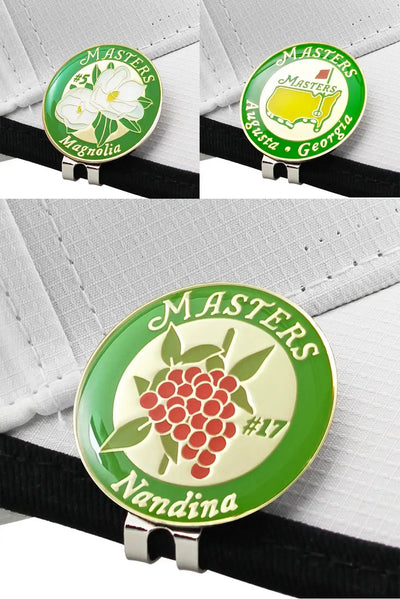 The Masters Augusta Georgia Golf Ball Marker with Magnetic Golf Hat Clip Marker US Map