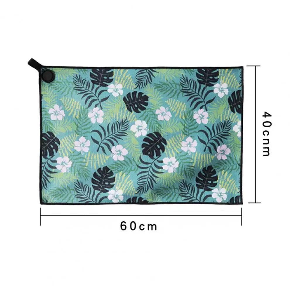Golf Club Magnetic Towel Holder Microfiber Waffle Golf Towel with Strong Magnet for Golf Bags Printed Ball Cleaner Men Women Bag
