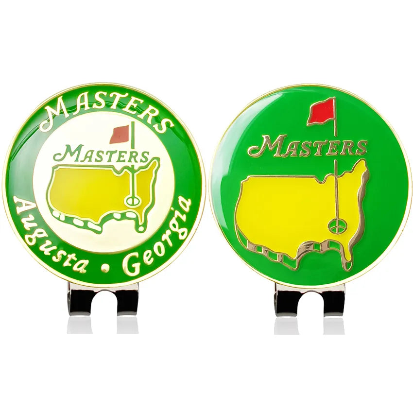 The Masters Augusta Georgia Golf Ball Marker with Magnetic Golf Hat Clip Marker US Map