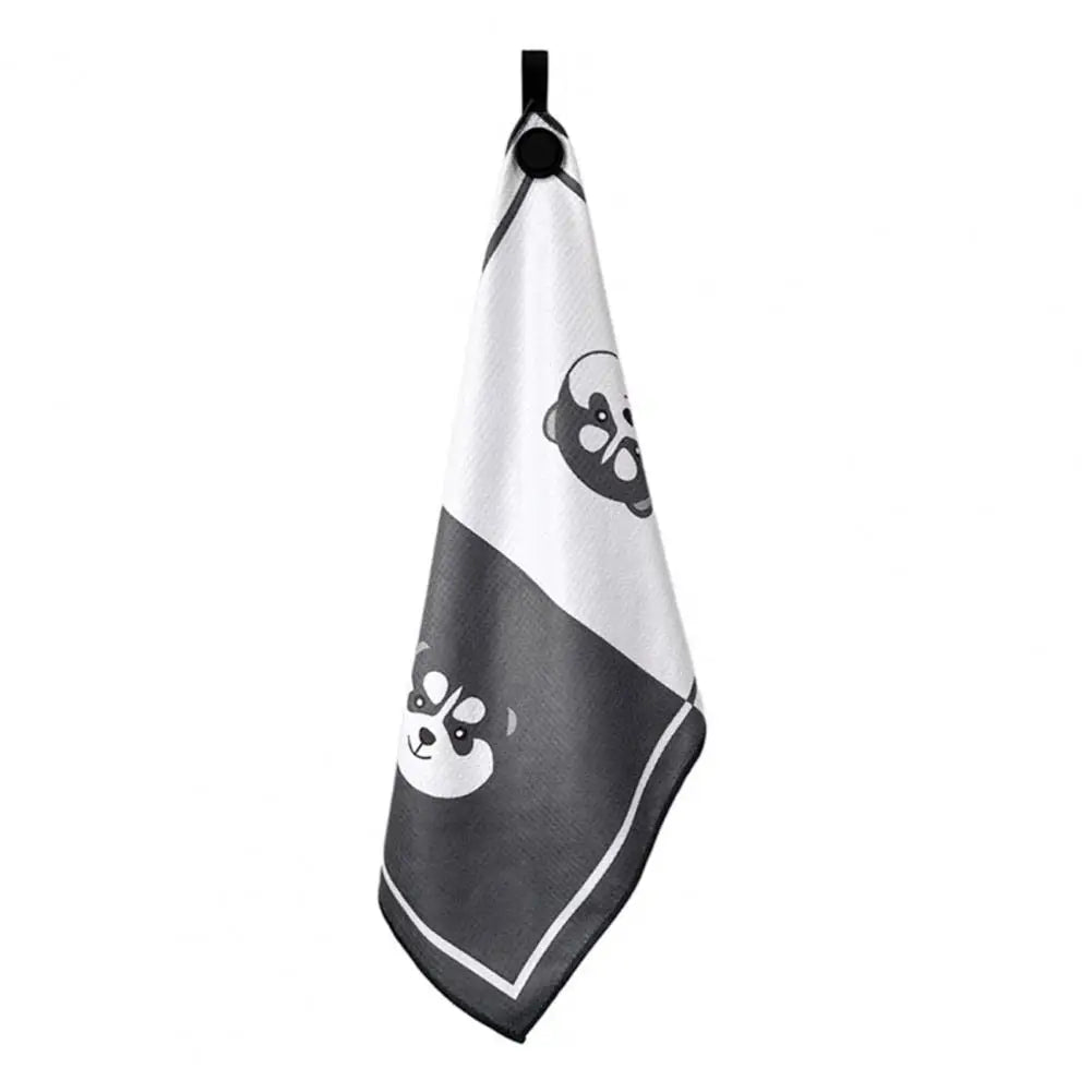Golf Club Magnetic Towel Holder Microfiber Waffle Golf Towel with Strong Magnet for Golf Bags Printed Ball Cleaner Men Women Bag