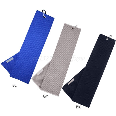 Golf Towel 12&quot;×20&quot; Folded Microfiber Waffle with Carabiner Clip for Golf Sports Running Yoga