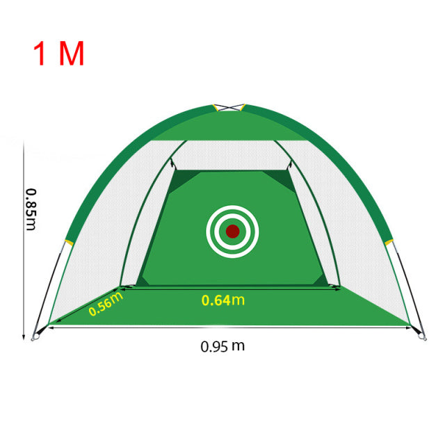 Indoor 2M Golf Practice Net Tent Golf Hitting Cage Garden Grassland Practice Tent Golf Training Equipment Mesh Outdoor XA147A