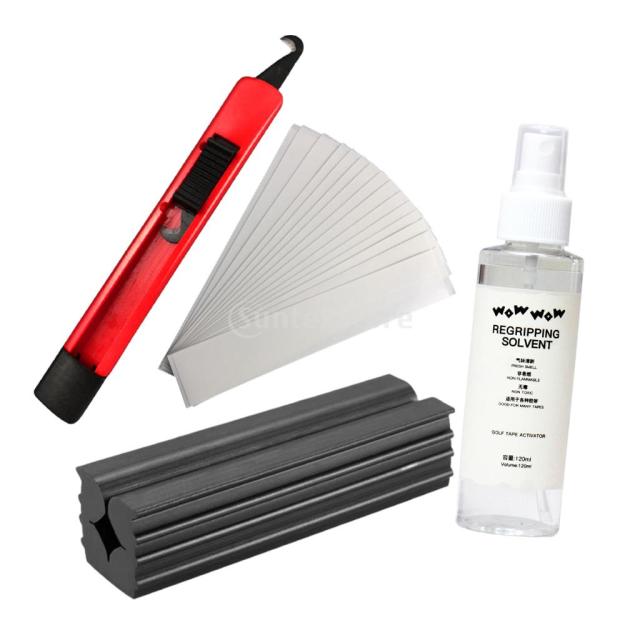 Golf Grip Kits for Regripping Golf Clubs Grip Tape, Grip Solvent, Hook Blade Golf Putters Re-grip Tools Shaft Re-Gripping