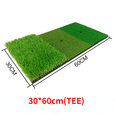 New Golf Hitting Mat 3 Grasses With Rubber Tee Hole Golf Training Aids Indoor Outdoor Tri-Turf Golf Hitting Grass Golf Mats